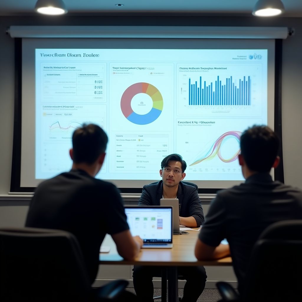 Team discussing improvements